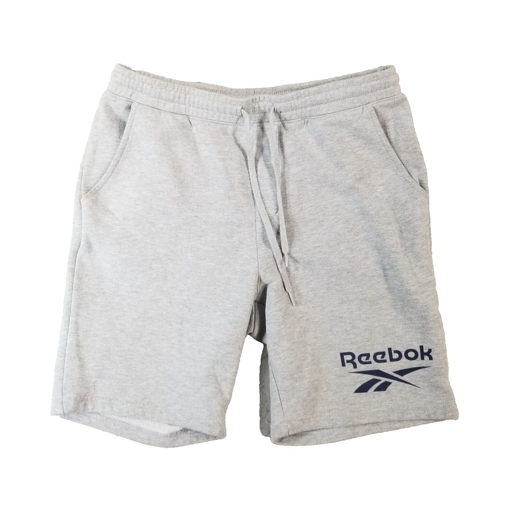 Reebok shorts men's medium gray fleece Sports Gym work out